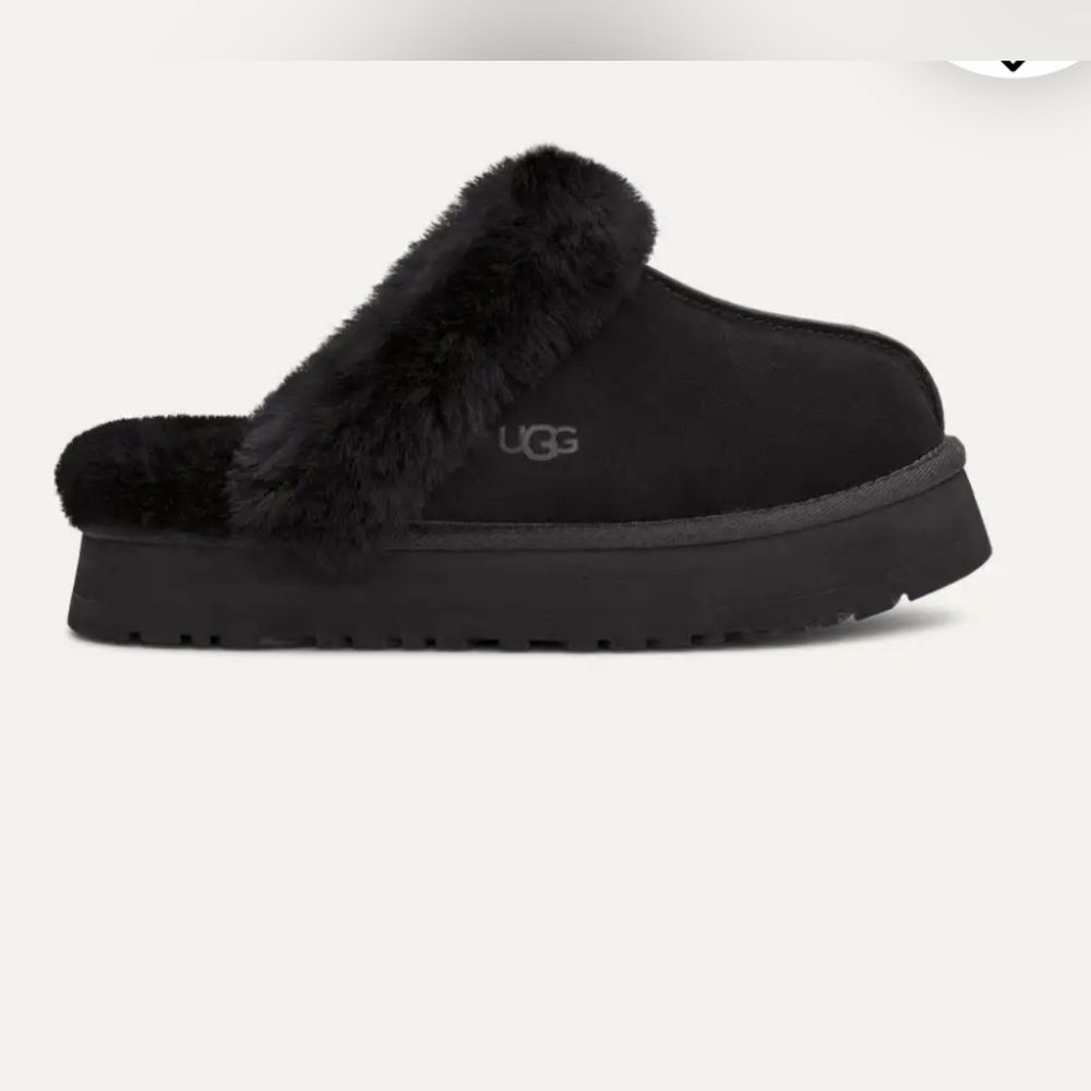 New UGG Disquette Slippers Clogs Womens size 7 Black